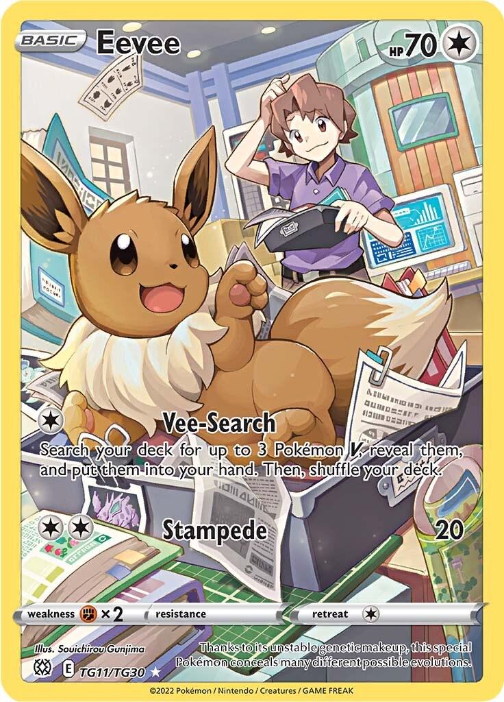 Brilliant Stars Eevee Pokémon card